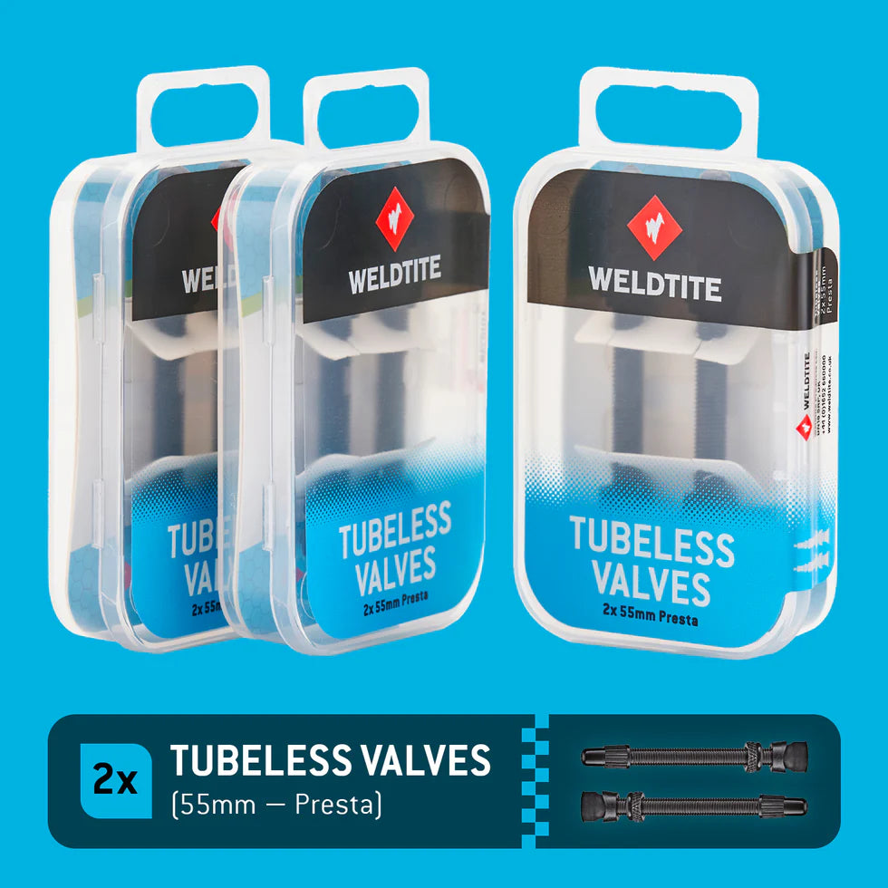 Weldtite Tubeless Valve Kit (2 x 55mm Presta)