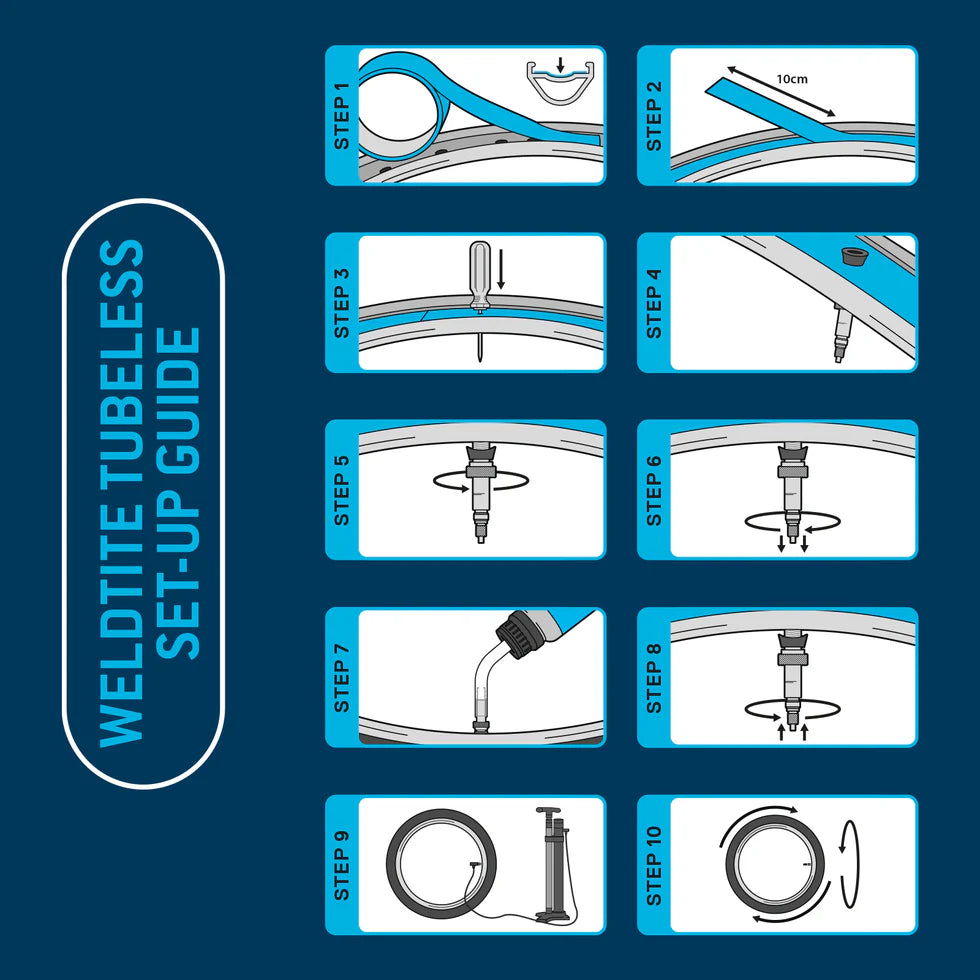 Weldtite Tubeless Valve Kit (2 x 55mm Presta)