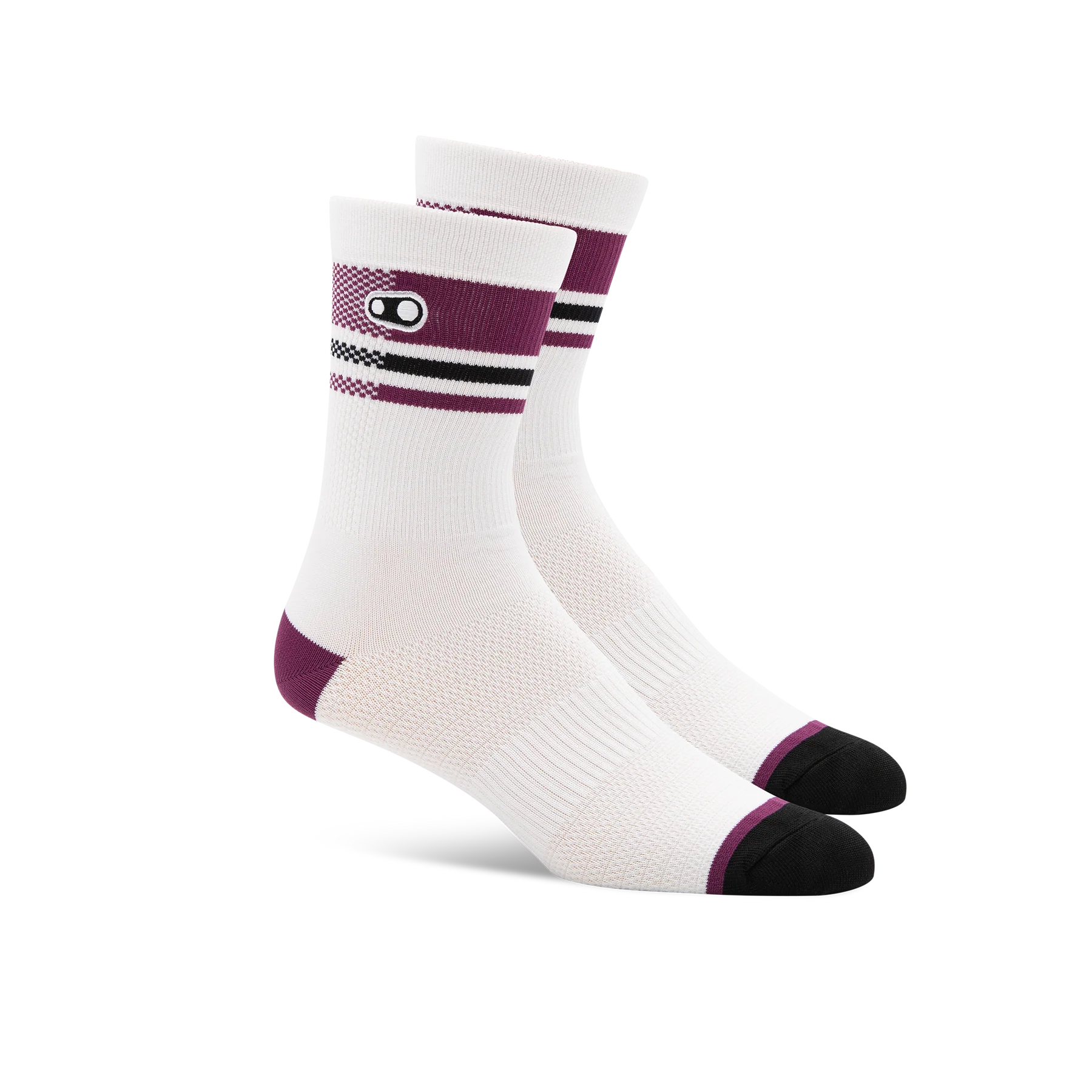 Crankbrothers Icon MTB Socks - White/Purple; LG/XL