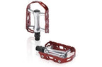 XLC Ultra Light Low Profile Red Alloy Cage Mountain Bike Pedals 9/16"
